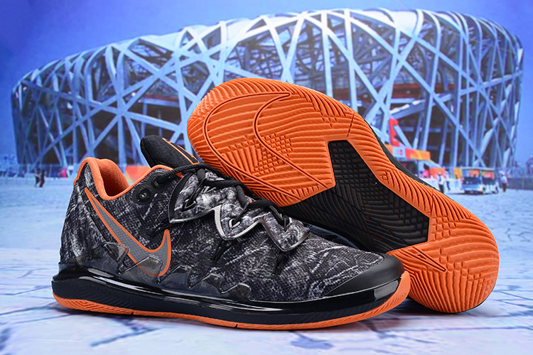 Nike Kyrie 5 Playoffs Black Grey Orange Shoes
